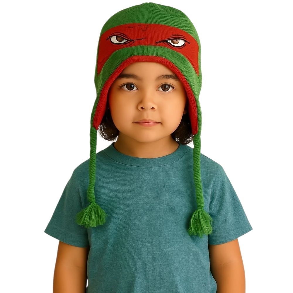 Teenage Mutant Ninja Turtles Hat Winter Snow Raphael Red Green Kids Youth